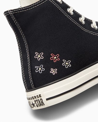 Converse Chuck Taylor All Star Embroidered Little Women Sneakers Black NZ | C-18342699