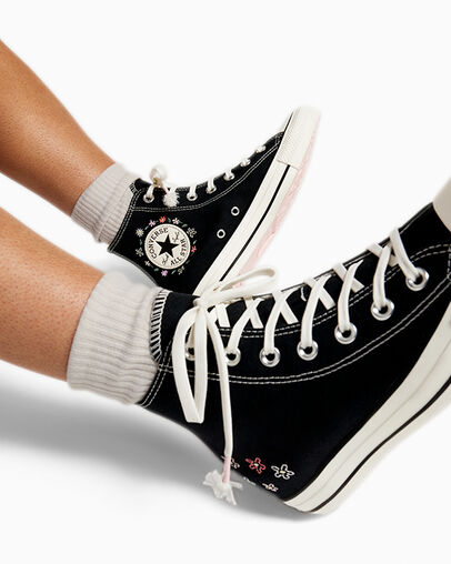 Converse Chuck Taylor All Star Embroidered Little Women Sneakers Black NZ | C-18342699