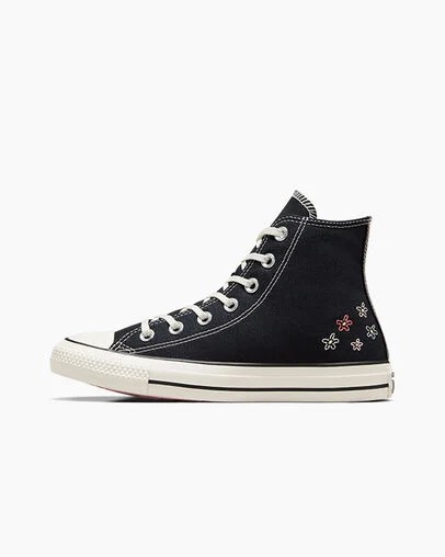 Converse Chuck Taylor All Star Embroidered Little Women Sneakers Black NZ | C-18342699