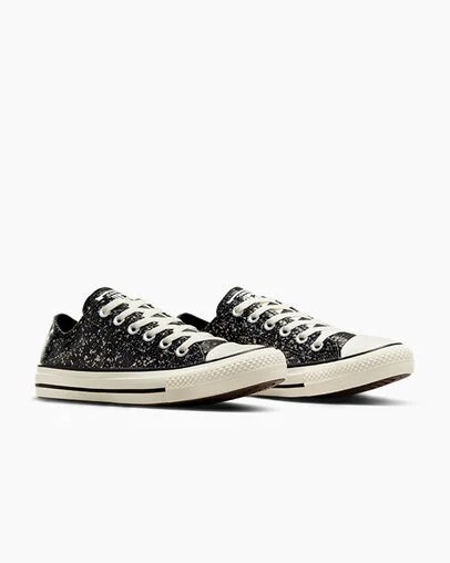 Converse Chuck Taylor All Star Glitter Women Sneakers Black NZ | C-76235989