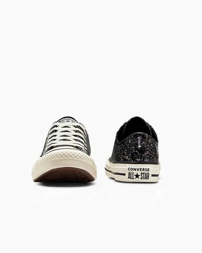 Converse Chuck Taylor All Star Glitter Women Sneakers Black NZ | C-76235989