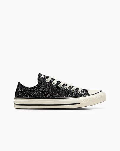 Converse Chuck Taylor All Star Glitter Women Sneakers Black NZ | C-76235989