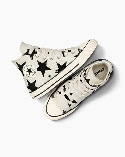 Converse Chuck Taylor All Star Large Stars Women Sneakers White NZ | C-43957089