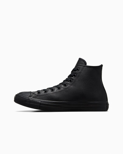 Converse Chuck Taylor All Star Leather Men Sneakers Black NZ | C-29180749