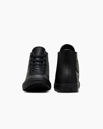 Converse Chuck Taylor All Star Leather Men Sneakers Black NZ | C-29180749