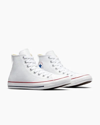 Converse Chuck Taylor All Star Leather Men Sneakers White NZ | C-92375189