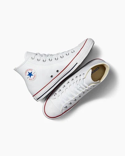 Converse Chuck Taylor All Star Leather Men Sneakers White NZ | C-92375189