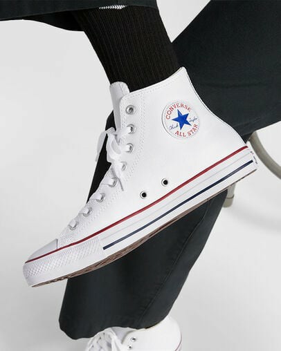 Converse Chuck Taylor All Star Leather Men Sneakers White NZ | C-92375189