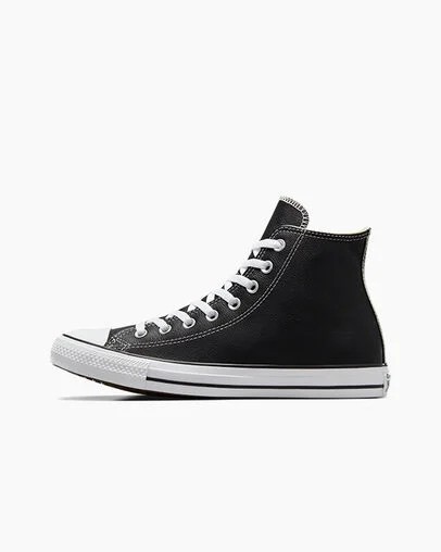 Converse Chuck Taylor All Star Leather Men Sneakers Black NZ | C-62193809