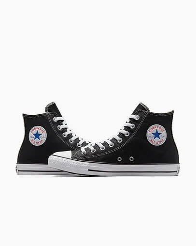 Converse Chuck Taylor All Star Leather Men Sneakers Black NZ | C-62193809