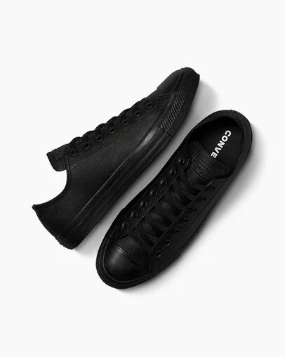 Converse Chuck Taylor All Star Leather Men Tennis Shoes Black NZ | C-45910389