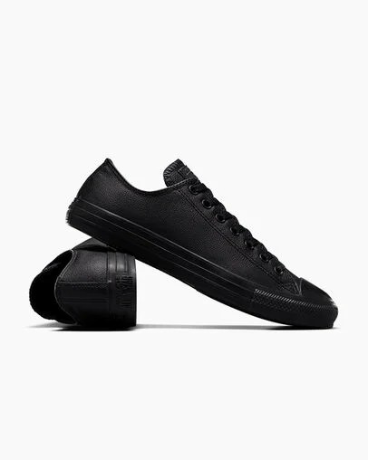 Converse Chuck Taylor All Star Leather Men Tennis Shoes Black NZ | C-45910389