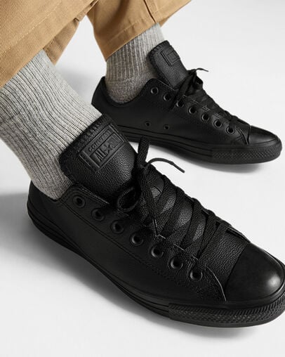 Converse Chuck Taylor All Star Leather Men Tennis Shoes Black NZ | C-45910389