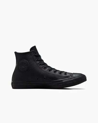 Converse Chuck Taylor All Star Leather Women Sneakers Black NZ | C-39504179