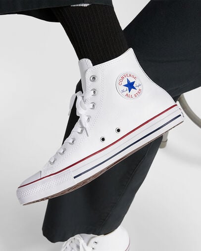 Converse Chuck Taylor All Star Leather Women Sneakers White NZ | C-41596289