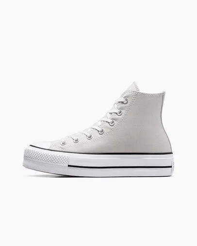 Converse Chuck Taylor All Star Lift Platform Women Canvas Shoes Grey / White / Black NZ | C-70351269