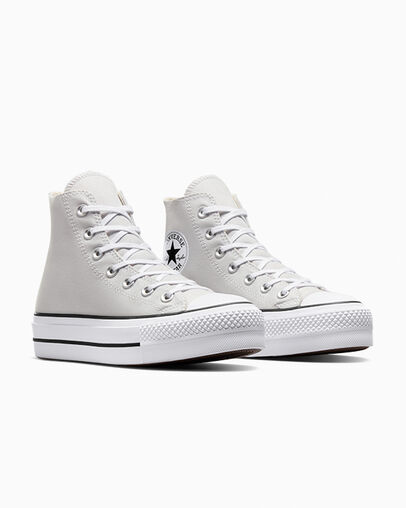 Converse Chuck Taylor All Star Lift Platform Women Canvas Shoes Grey / White / Black NZ | C-70351269