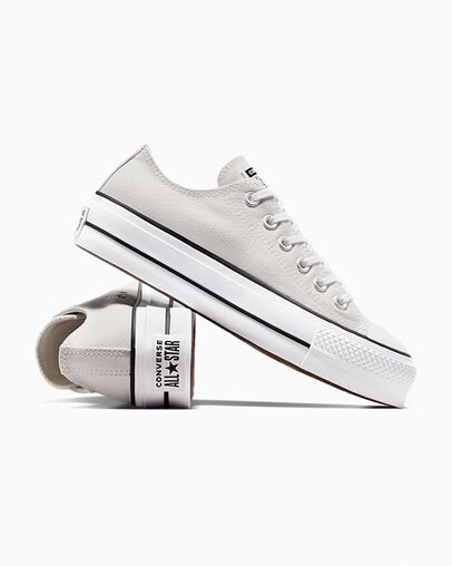 Converse Chuck Taylor All Star Lift Platform Women Canvas Shoes Grey / White / Black NZ | C-47891329