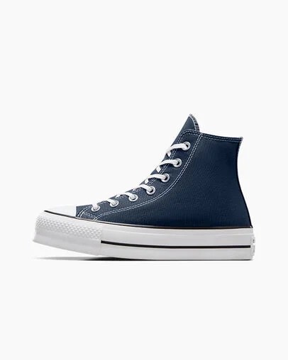 Converse Chuck Taylor All Star Lift Platform Women Canvas Shoes Navy / White / Black NZ | C-68231599