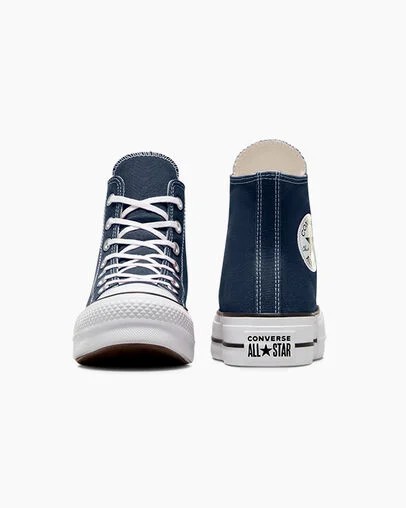 Converse Chuck Taylor All Star Lift Platform Women Canvas Shoes Navy / White / Black NZ | C-68231599