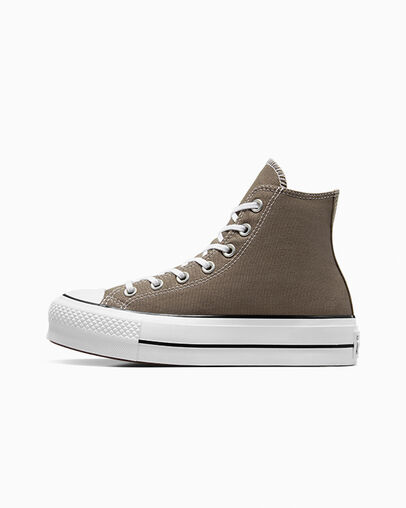 Converse Chuck Taylor All Star Lift Platform Women Canvas Shoes Grey / White / Black NZ | C-85263719