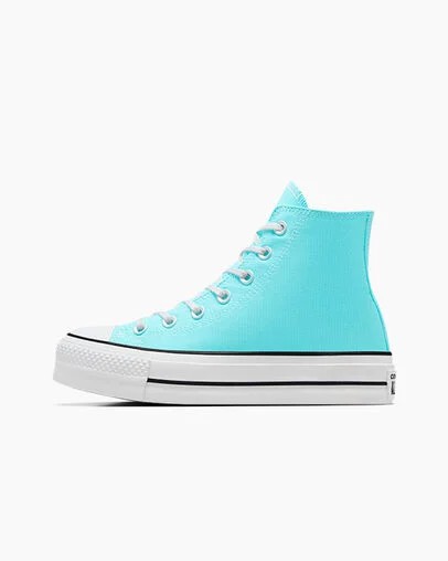 Converse Chuck Taylor All Star Lift Platform Women Canvas Shoes Blue / White / Black NZ | C-57360219