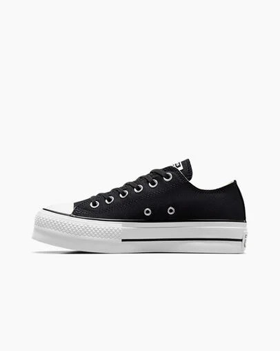 Converse Chuck Taylor All Star Lift Platform Women Canvas Shoes Black / White NZ | C-68743159