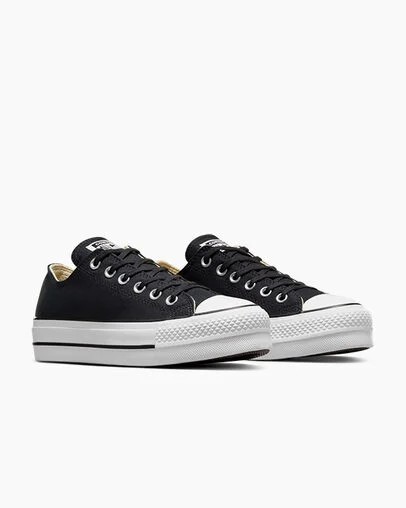 Converse Chuck Taylor All Star Lift Platform Women Canvas Shoes Black / White NZ | C-68743159