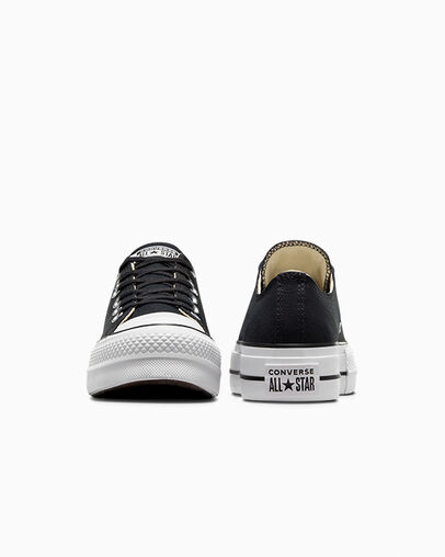 Converse Chuck Taylor All Star Lift Platform Women Canvas Shoes Black / White NZ | C-68743159