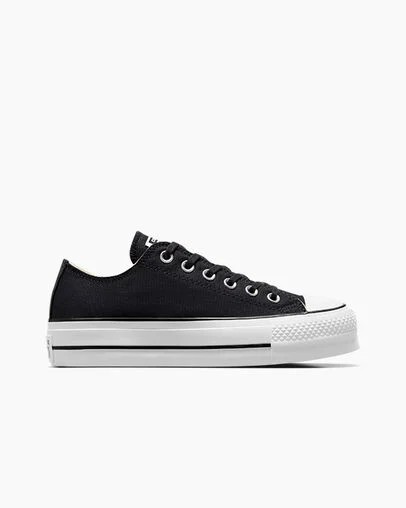 Converse Chuck Taylor All Star Lift Platform Women Canvas Shoes Black / White NZ | C-68743159
