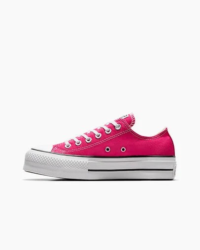Converse Chuck Taylor All Star Lift Platform Women Canvas Shoes Pink / White / Black NZ | C-02783569