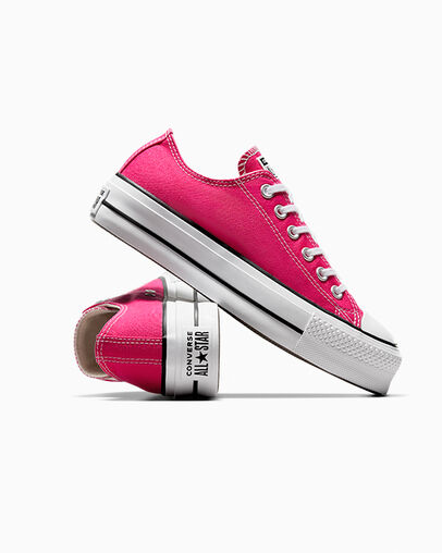 Converse Chuck Taylor All Star Lift Platform Women Canvas Shoes Pink / White / Black NZ | C-02783569