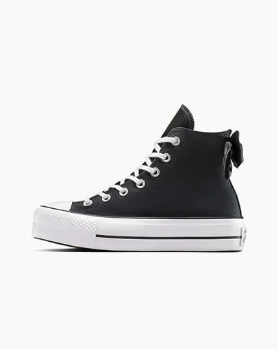 Converse Chuck Taylor All Star Lift Women Platform Shoes Black / White NZ | C-58397619