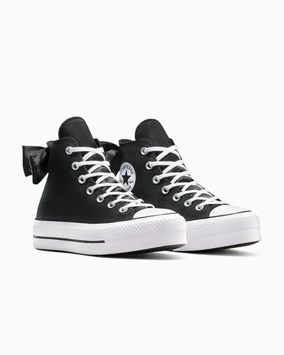 Converse Chuck Taylor All Star Lift Women Platform Shoes Black / White NZ | C-58397619