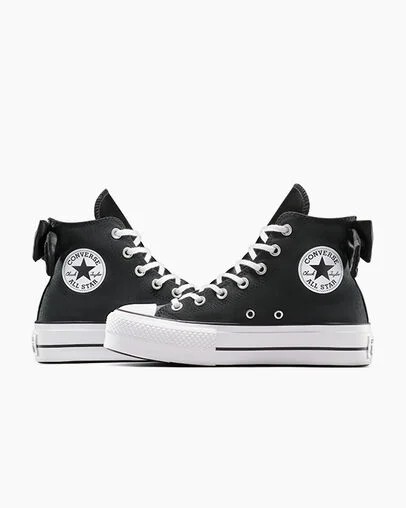 Converse Chuck Taylor All Star Lift Women Platform Shoes Black / White NZ | C-58397619