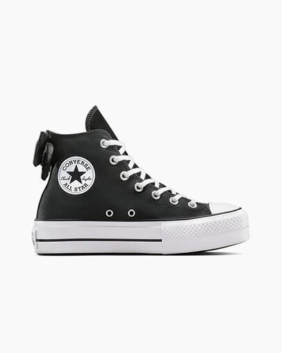 Converse Chuck Taylor All Star Lift Women Platform Shoes Black / White NZ | C-58397619