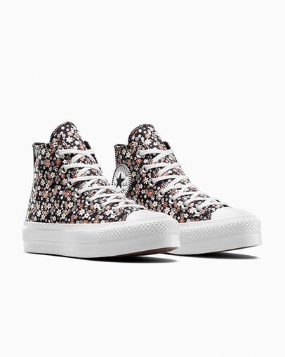 Converse Chuck Taylor All Star Lift Women Platform Shoes Black / White NZ | C-90465719