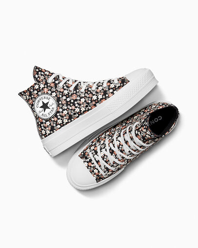 Converse Chuck Taylor All Star Lift Women Platform Shoes Black / White NZ | C-90465719