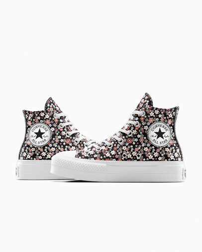 Converse Chuck Taylor All Star Lift Women Platform Shoes Black / White NZ | C-90465719