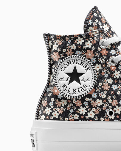 Converse Chuck Taylor All Star Lift Women Platform Shoes Black / White NZ | C-90465719