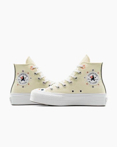 Converse Chuck Taylor All Star Lift Women Platform Shoes Light Beige / White / Coral NZ | C-87906259