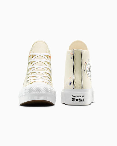 Converse Chuck Taylor All Star Lift Women Platform Shoes Light Beige / White / Coral NZ | C-87906259