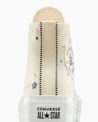 Converse Chuck Taylor All Star Lift Women Platform Shoes Light Beige / White / Coral NZ | C-87906259