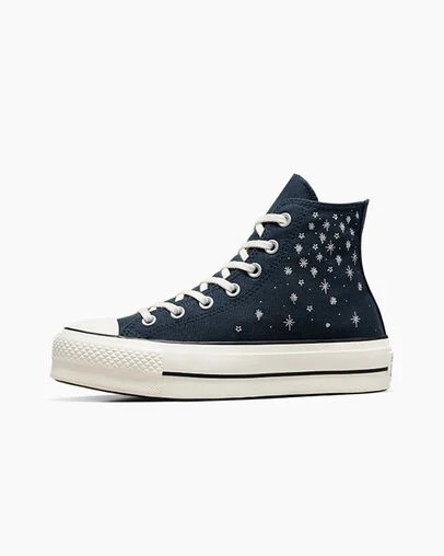 Converse Chuck Taylor All Star Lift Women Platform Shoes Blue NZ | C-08264979