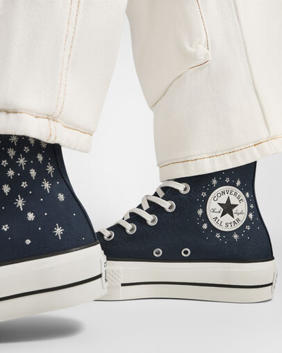 Converse Chuck Taylor All Star Lift Women Platform Shoes Blue NZ | C-08264979