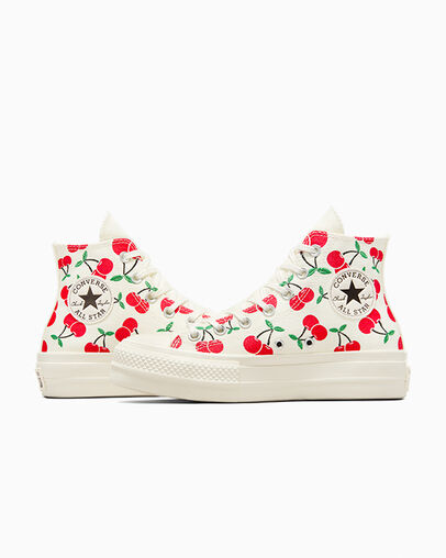Converse Chuck Taylor All Star Lift Women Platform Shoes White / Red / Green NZ | C-24709839