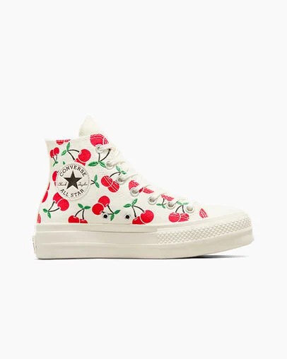 Converse Chuck Taylor All Star Lift Women Platform Shoes White / Red / Green NZ | C-24709839