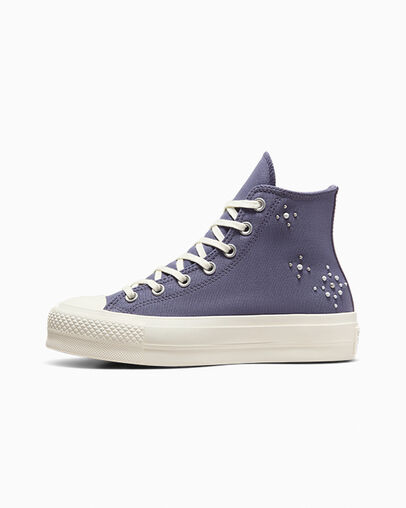 Converse Chuck Taylor All Star Lift Women Platform Shoes Lavender Grey / Black NZ | C-13705629