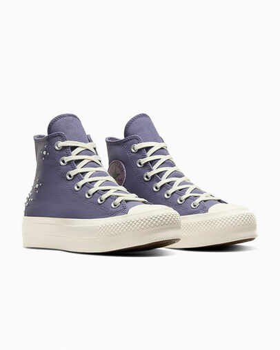 Converse Chuck Taylor All Star Lift Women Platform Shoes Lavender Grey / Black NZ | C-13705629