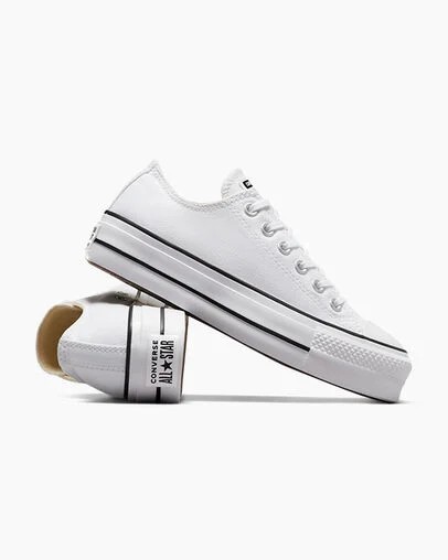 Converse Chuck Taylor All Star Lift Women Platform Shoes White / Black NZ | C-43607899